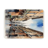 Mailänder Aquarellkunst Magnet (Horizontal)