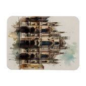 Mailänder Aquarellkunst Magnet (Horizontal)