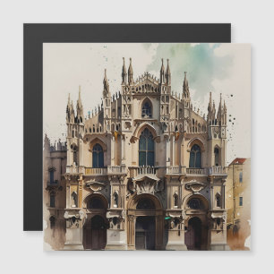 Mailänder Aquarellkunst Magnetkarte