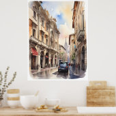 Mailänder Aquarellkunst Poster (Küche)