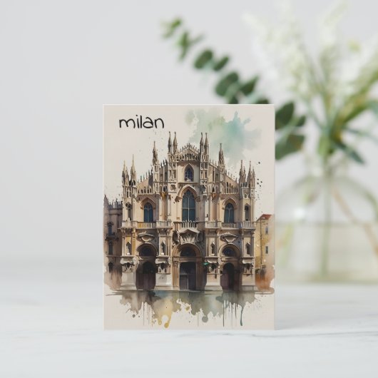 Mailänder Aquarellkunst Postkarte (Stehend Vorderseite)