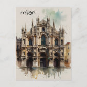 Mailänder Aquarellkunst Postkarte (Vorderseite)
