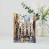 Mailänder Aquarellkunst Postkarte (Stehend Vorderseite)