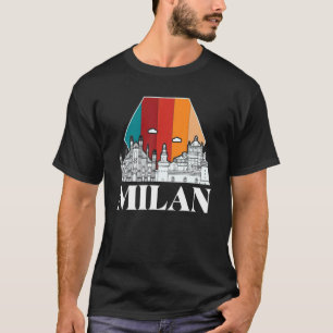 Mailänder Dom Retro-Skyline Italien T-Shirt