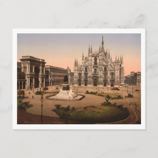 Mailänder Dom und Piazza, Lombardei, Italien Postkarte (Vorderseite)