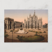 Mailänder Dom und Piazza, Lombardei, Italien Postkarte (Vorderseite)