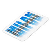 Mailänder Label aus der Skyline Mailands in Italie Magnet (Linke Seite)