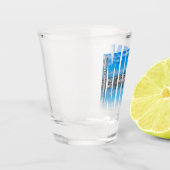 Mailänder Label aus der Skyline Mailands in Italie Schnapsglas (Links)