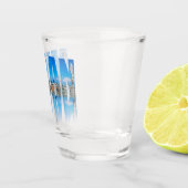 Mailänder Label aus der Skyline Mailands in Italie Schnapsglas (Rechts)