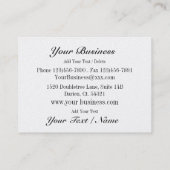 Mailänder/Mode/Fotografie-Visitenkarte Visitenkarte (Rückseite)