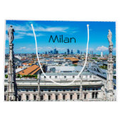 Mailänder Skyline Große Geschenktüte (Rückseite)