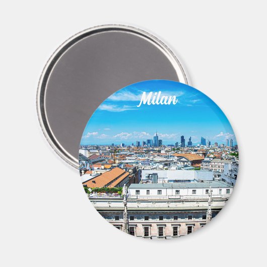 Mailänder Skyline Magnet (Vorderseite/Rückseite)