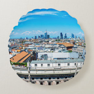 Mailänder Skyline Rundes Kissen
