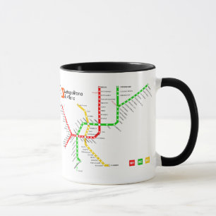 Mailänder U-Bahn-Tasse Tasse