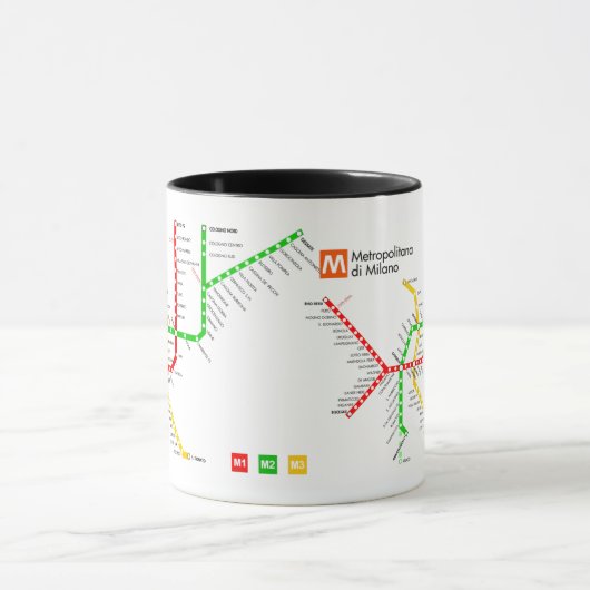 Mailänder U-Bahn-Tasse Tasse (Zentrum)