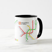 Mailänder U-Bahn-Tasse Tasse (VorderseiteRechts)