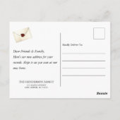 Mailbox Bird Nest Neue Zuhause Moving Ankündigung Postkarte (Rückseite)