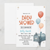 Mailbox boy baby shower invitation einladung (Vorne/Hinten)