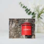 Mailbox für Rustikal Postkarte (Stehend Vorderseite)