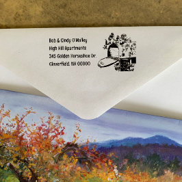 Mailbox-Illustration Rücksendeadresse Tinte-Briefm Gummistempel