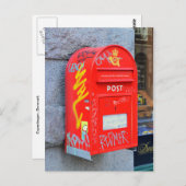 Mailbox in Kopenhagen, Dänemark Postkarte (Vorne/Hinten)