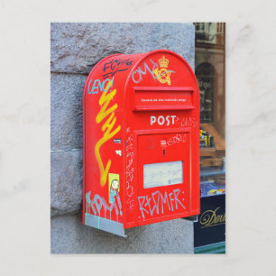 Mailbox in Kopenhagen, Dänemark Postkarte