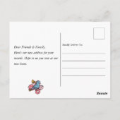 Mailbox Love Birds Neue Zuhause Moving Ankündigung Postkarte (Rückseite)