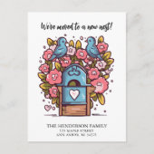 Mailbox Love Birds Neue Zuhause Moving Ankündigung Postkarte (Vorderseite)