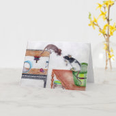 Mailbox Molly Note Card 4 Karte (Gelbe Blume)