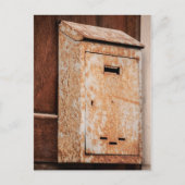 Mailbox rostig im Freien Postkarte (Vorderseite)