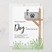 Mailbox Wir haben die Ankündigung "Hunde bewegen"  (Vorderseite)