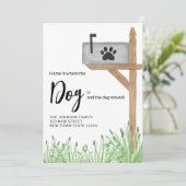 Mailbox Wir haben die Ankündigung "Hunde bewegen"  (Stehend Vorderseite)