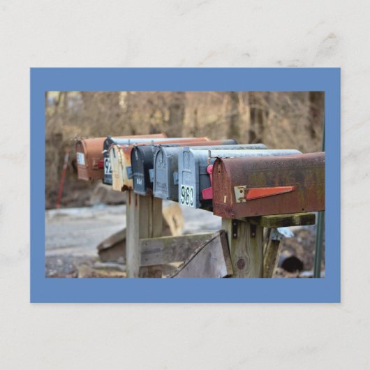 Mailboxen-Foto Postkarte (Vorderseite)