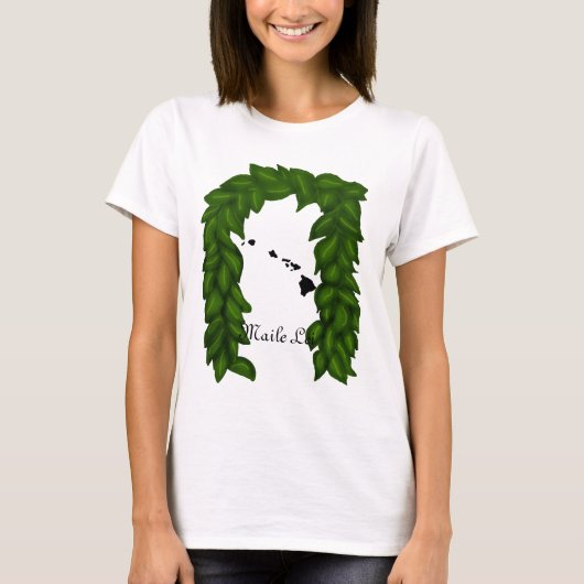 Maile Leu mit hawaiische Insel-Shirt T-Shirt (Vorderseite)