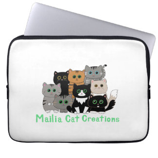 Mailia Cat Kreationen Cat Family Laptopschutzhülle