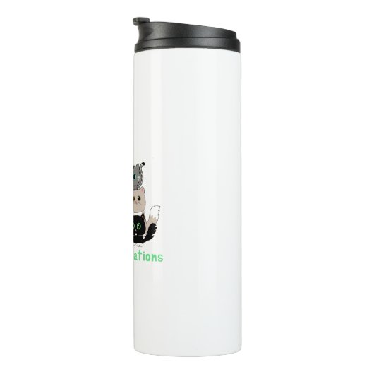 Mailia Cat Kreationen Cat Family Thermosbecher (Nach rechts gedreht)