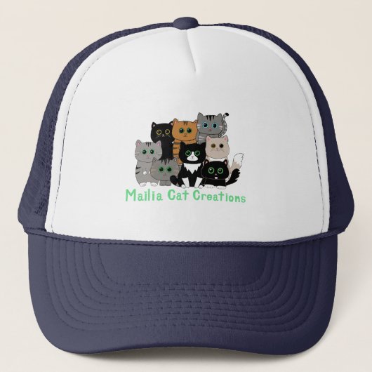Mailia Cat Kreationen Cat Family Truckerkappe (Vorderseite)