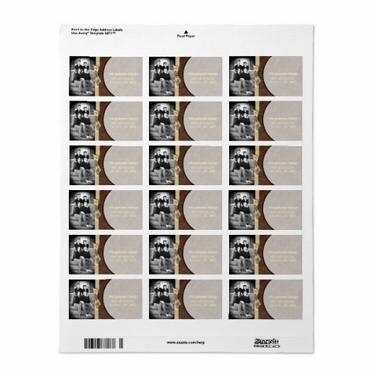 Mailing-Etikett für personalisiertes benutzerdefin Adressaufkleber (Vorne)