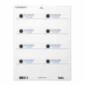 Mailing-Labels für Blue Custom Business-Logos (Vorne)