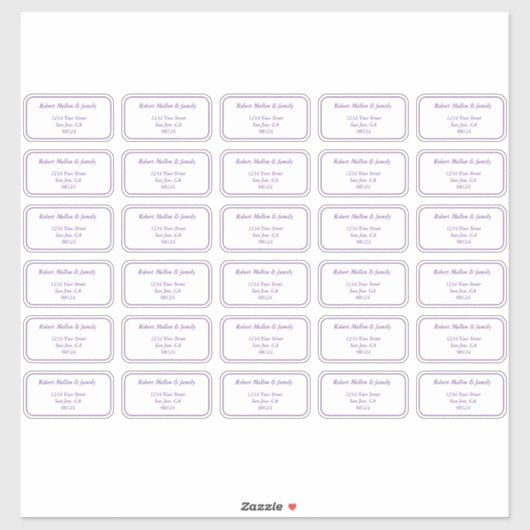 Mailing-Labels für einzelne Adressaten Aufkleber (Blatt)