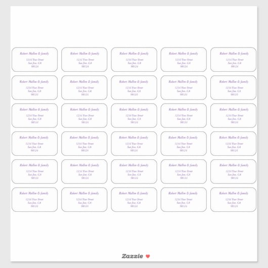 Mailing-Labels für einzelne Adressaten ohne Grenze Aufkleber (Blatt)