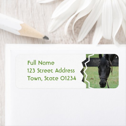 Mailing-Labels für Schwarzes Pferd (Insitu)