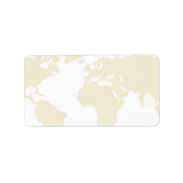 Mailing Labels - Gold World Map Adressaufkleber