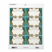 Mailing Labels - Golden Peacock & Calligraphy (Vorne)