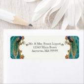 Mailing Labels - Golden Peacock & Calligraphy (Insitu)