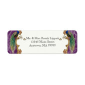 Mailing Labels - Golden Peacock & Calligraphy (Vorne)