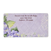 Mailing Labels - Purple Hydrangea Swirl Shipping (Vorne)