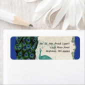 Mailing Labels - Vintag Peacock & Feathers 5 (Insitu)
