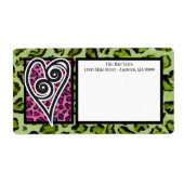 Mailing Labels - Zebra 'n Leopard Mit Monogramm (Vorne)