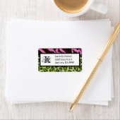 Mailing Labels - Zebra 'n Leopard Mit Monogramm Adressaufkleber (Insitu)